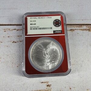 2015 Mo Mexico 1 Onza Silver Libertad Coin NGC MS69 EDC #8687950‑007